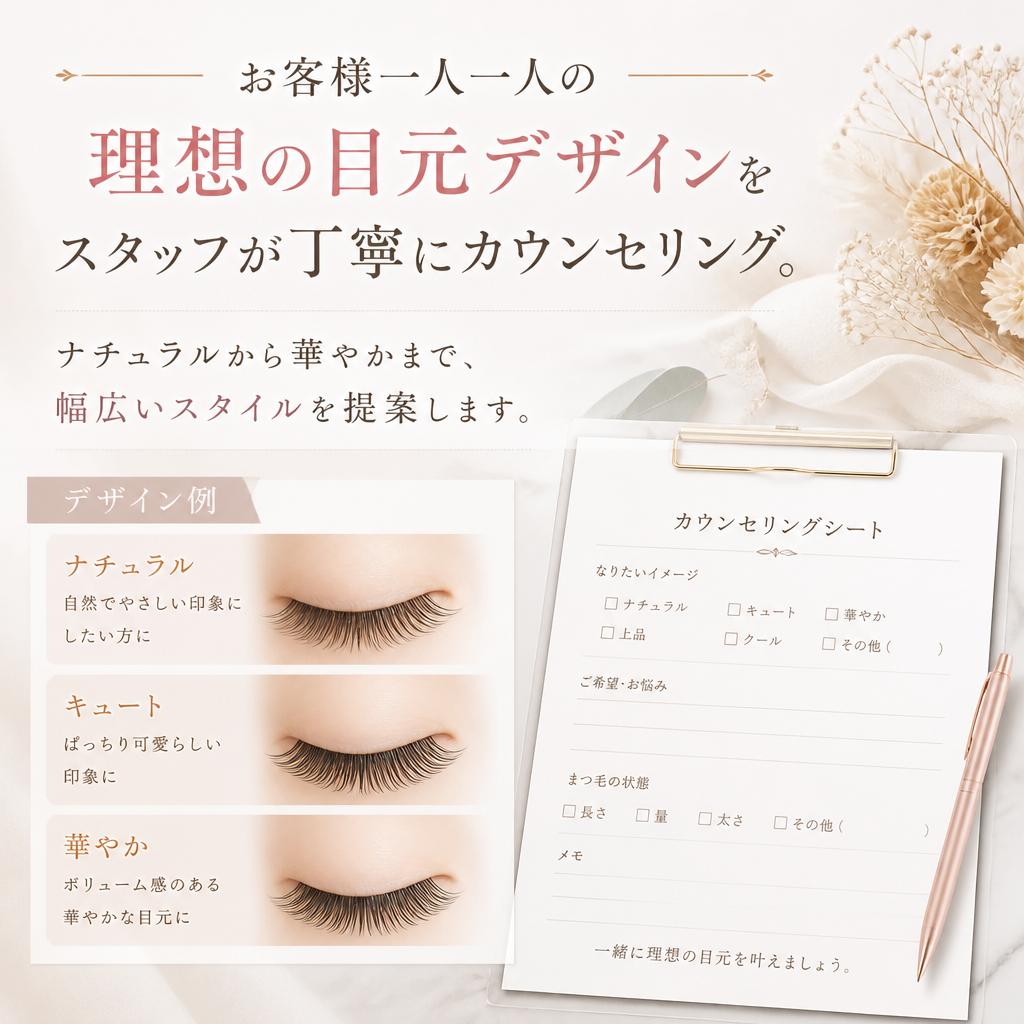 2. お客様のなりたい目元デザイン