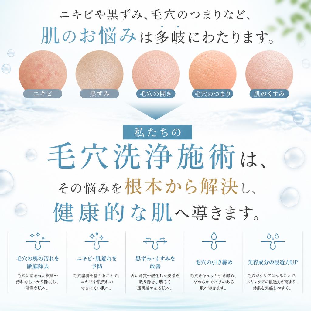 毛穴の悩み、私たちが解決します