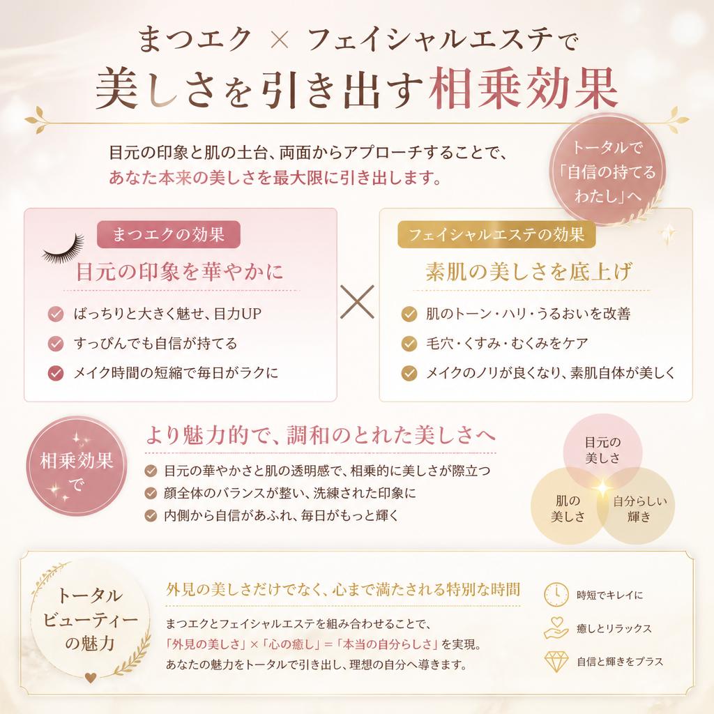 フェイシャルエステとの同日施術
