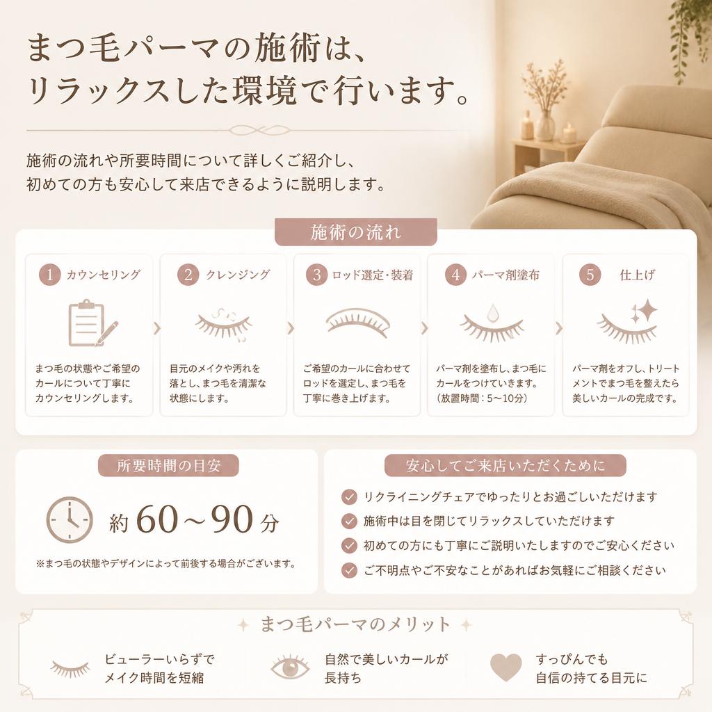 施術の流れと時間