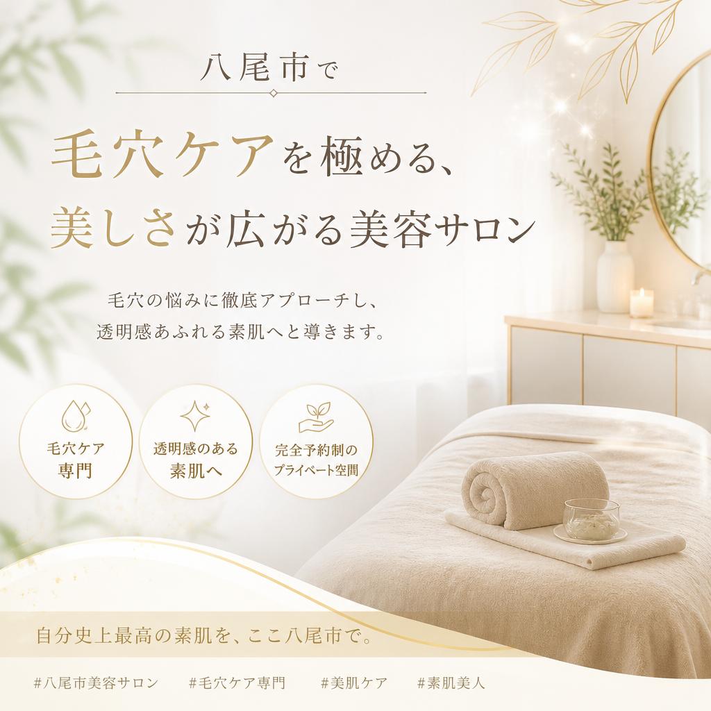 八尾市で毛穴ケアを極める、美しさが広がる美容サロン
