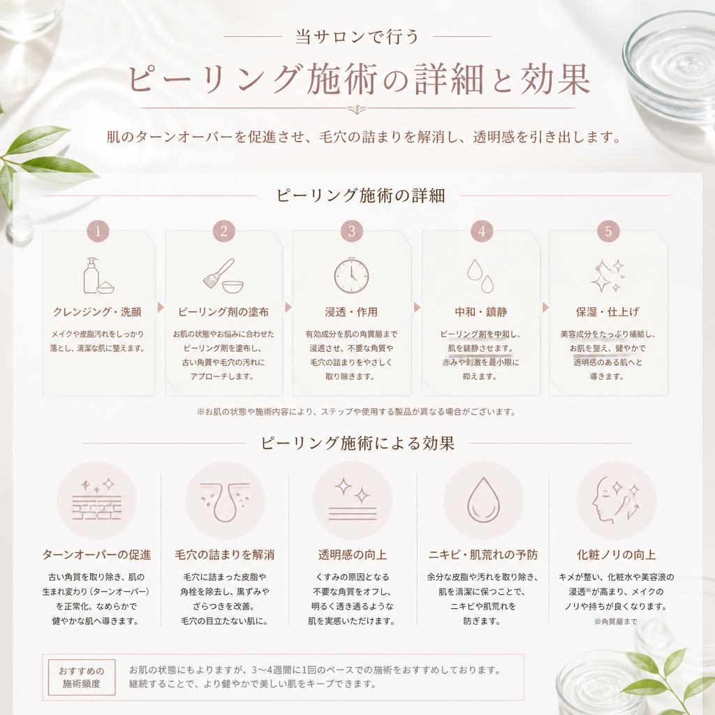 ピーリング効果による肌質改善