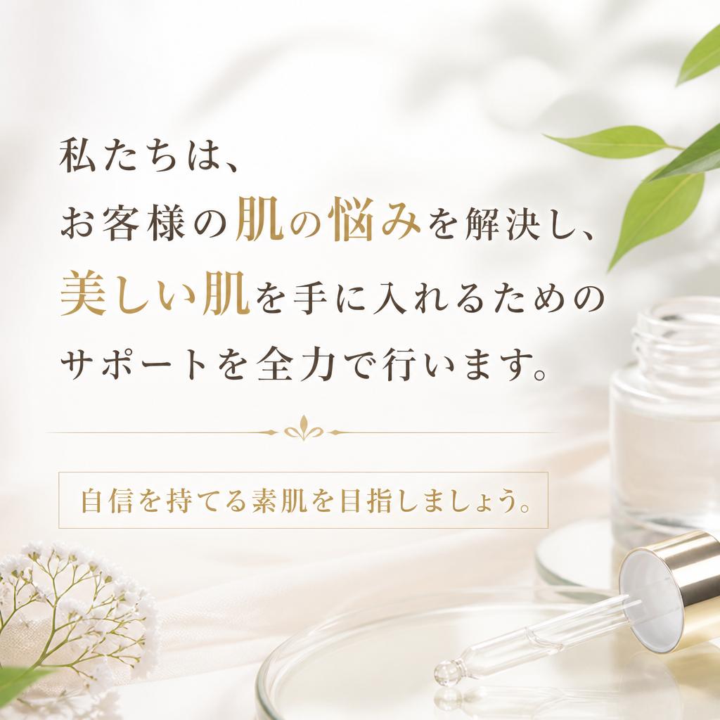 全てはお客様の美肌のために