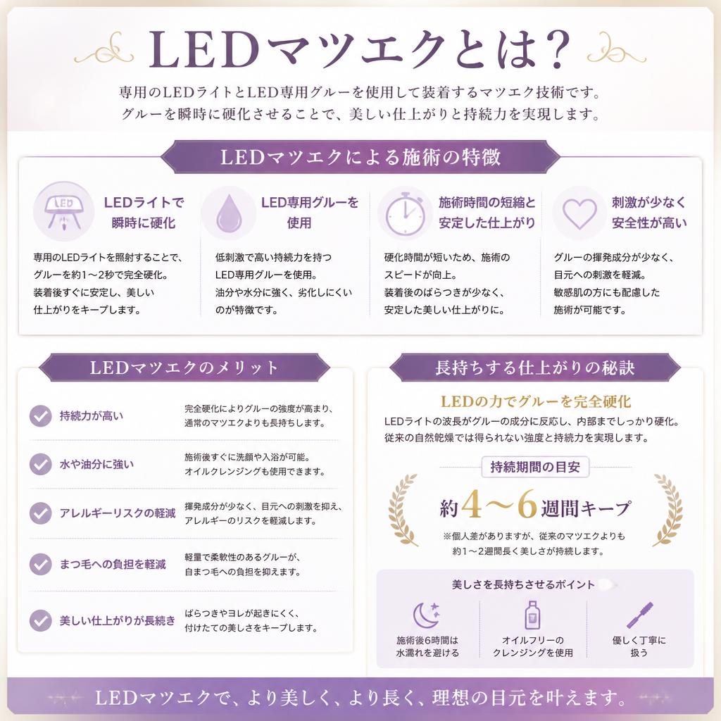 4. LEDマツエクの利点