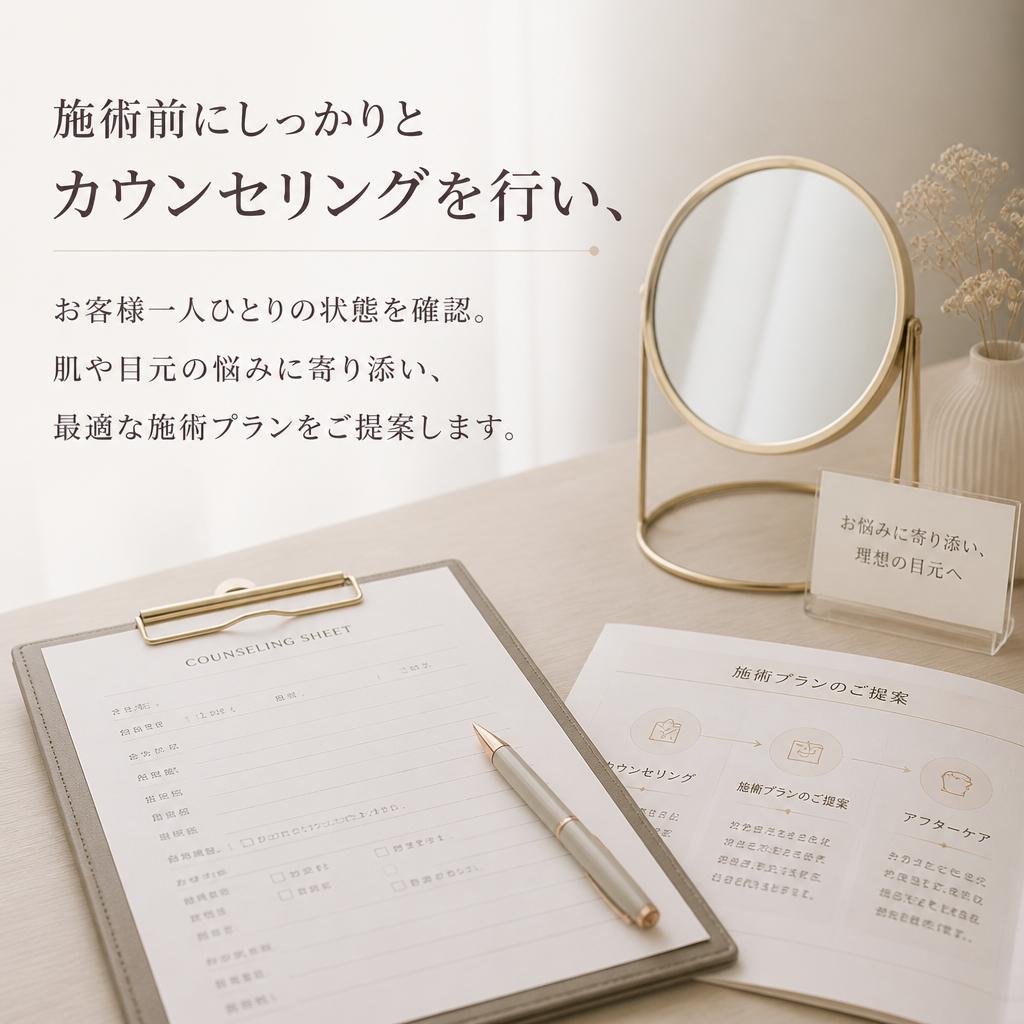 丁寧なカウンセリングで安心