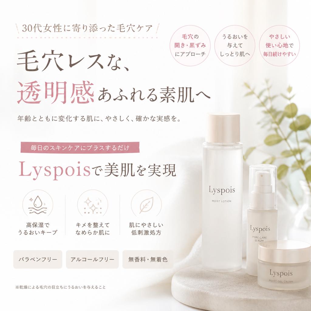 30代女性に寄り添った毛穴ケア - Lyspoisで美肌を実現