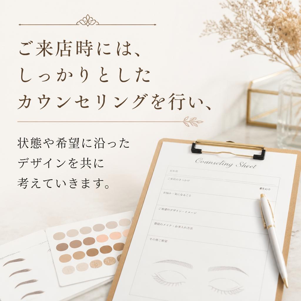 丁寧なカウンセリングで不安を解消