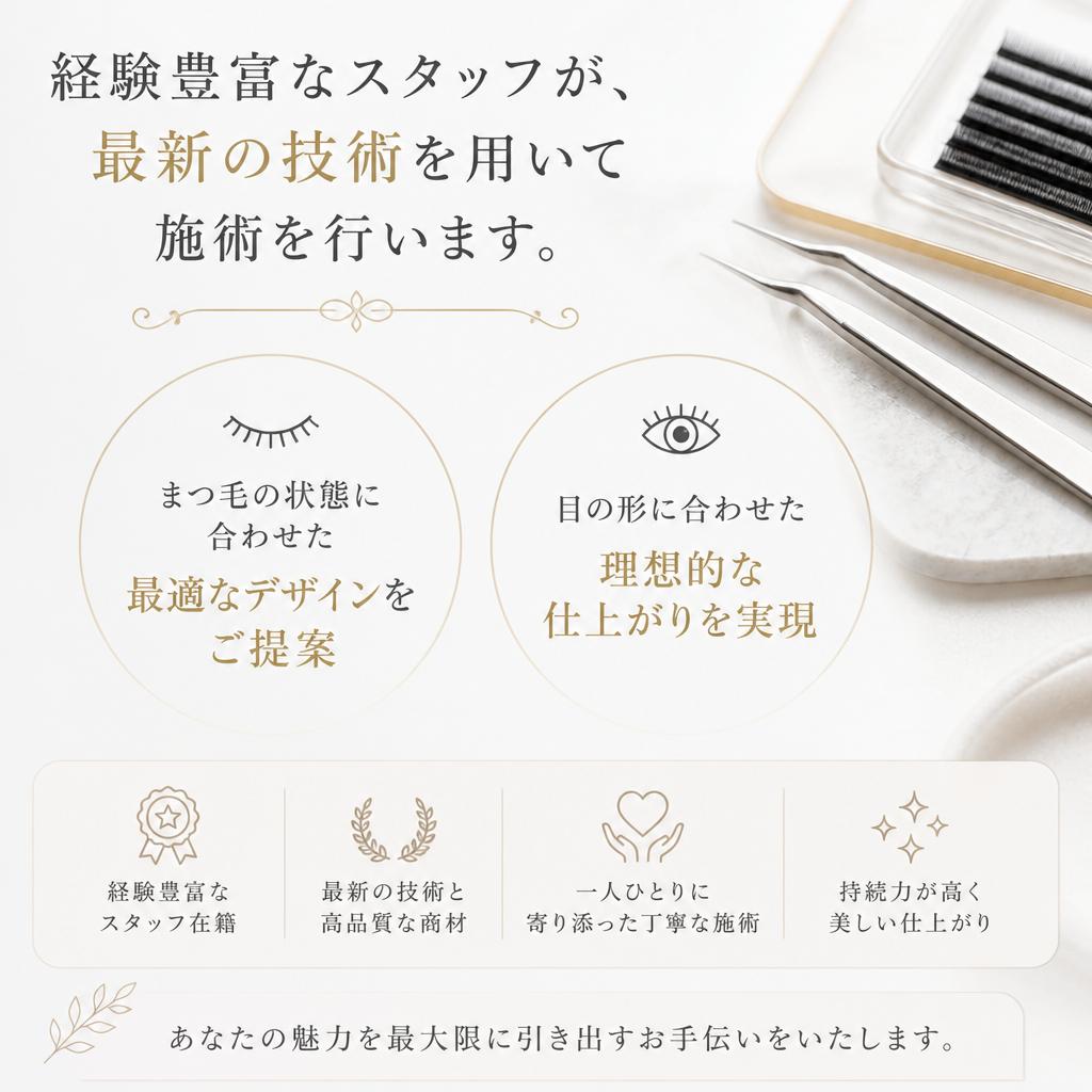 高技術のスタッフが施術