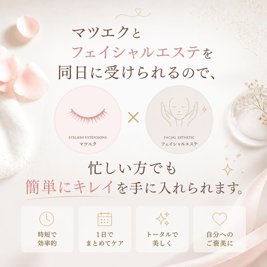 4. 同日施術で時間を有効活用