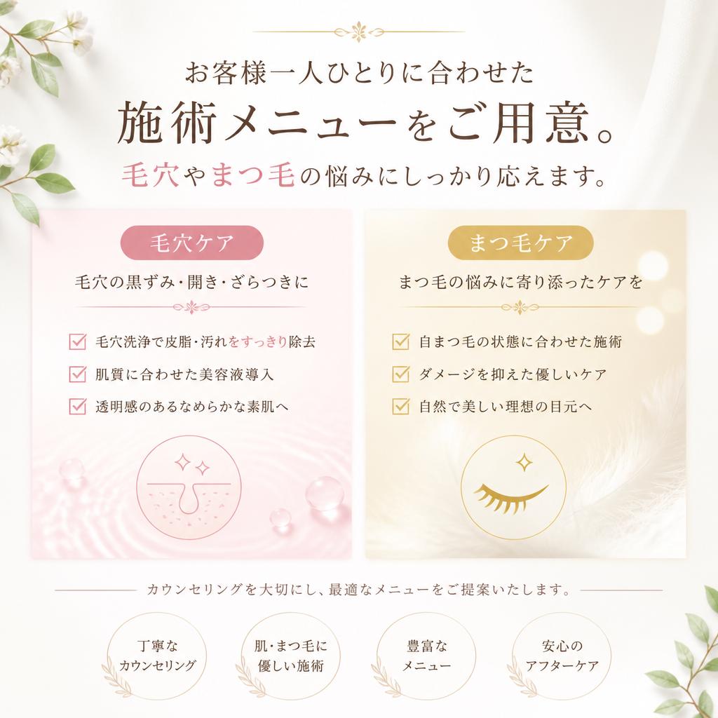5. こだわりの施術メニュー