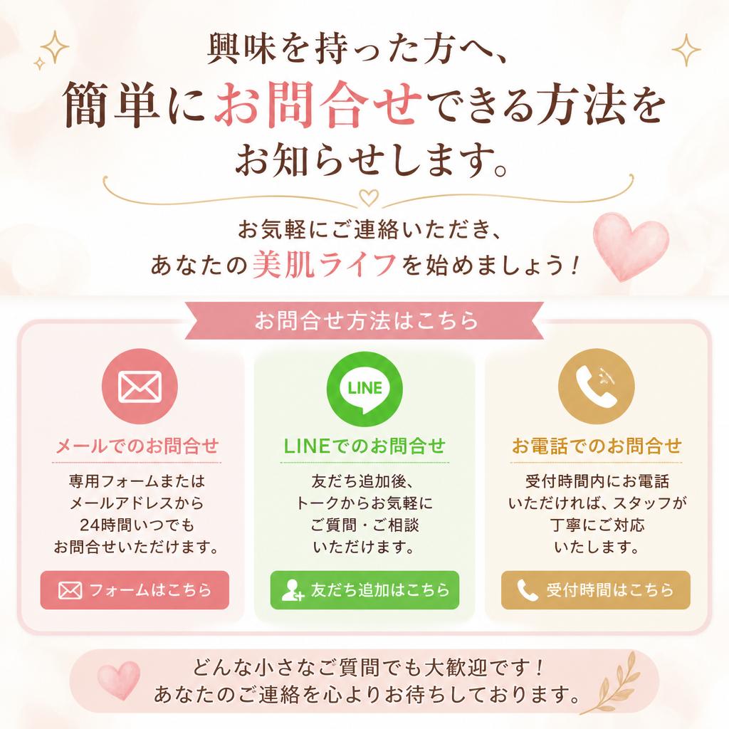 今すぐ相談！お問合せ方法