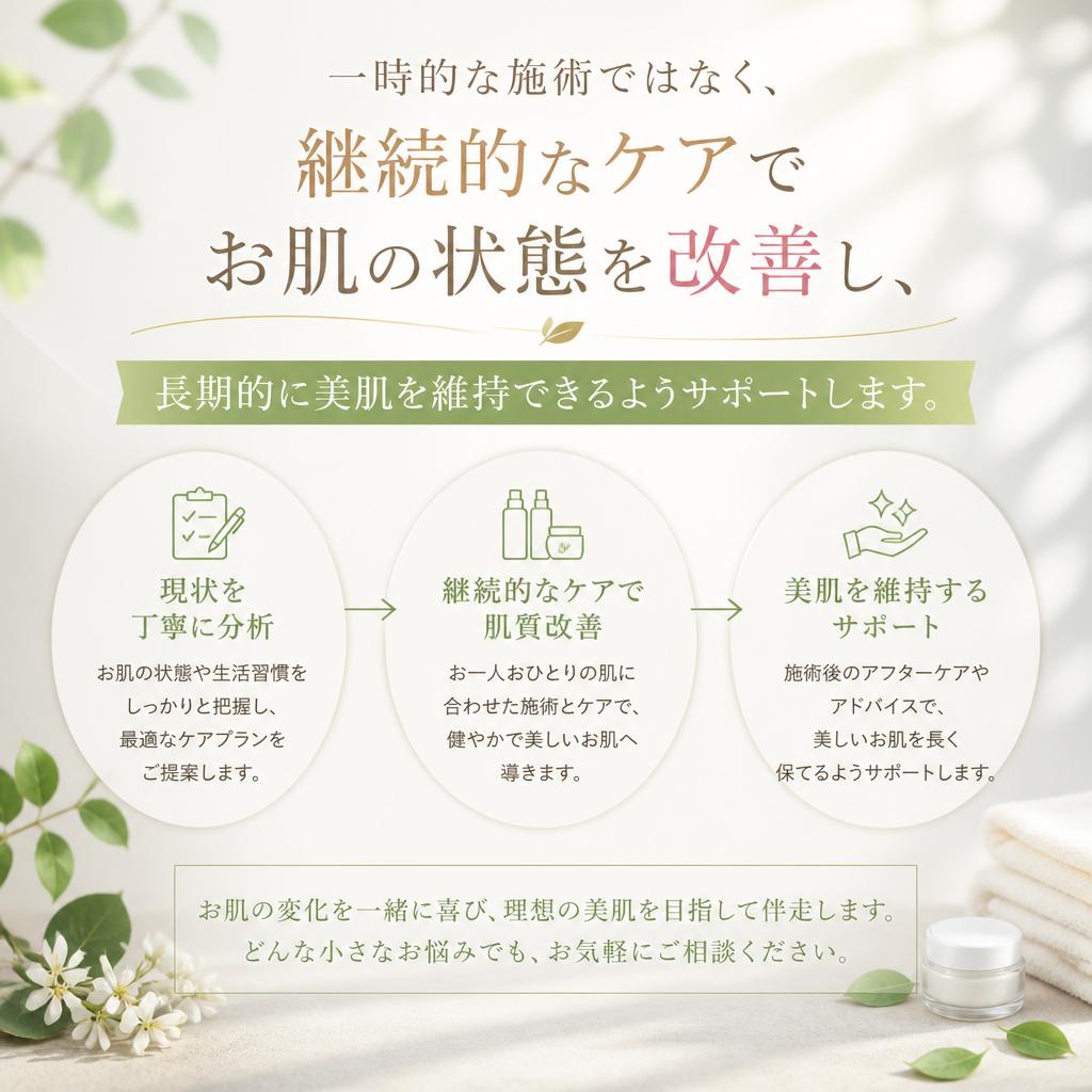 定期的なケアで美しい肌を