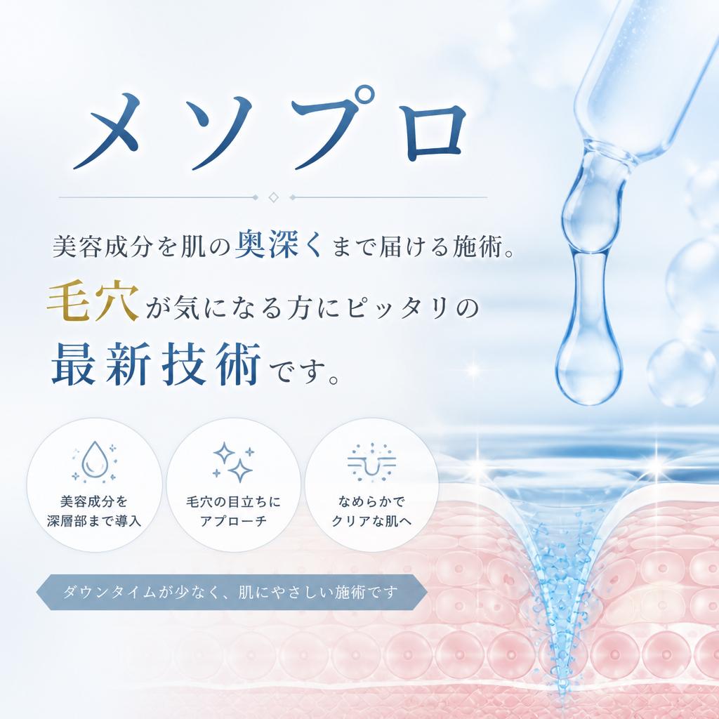 2. 毛穴の開きに特化したメソプロとは？