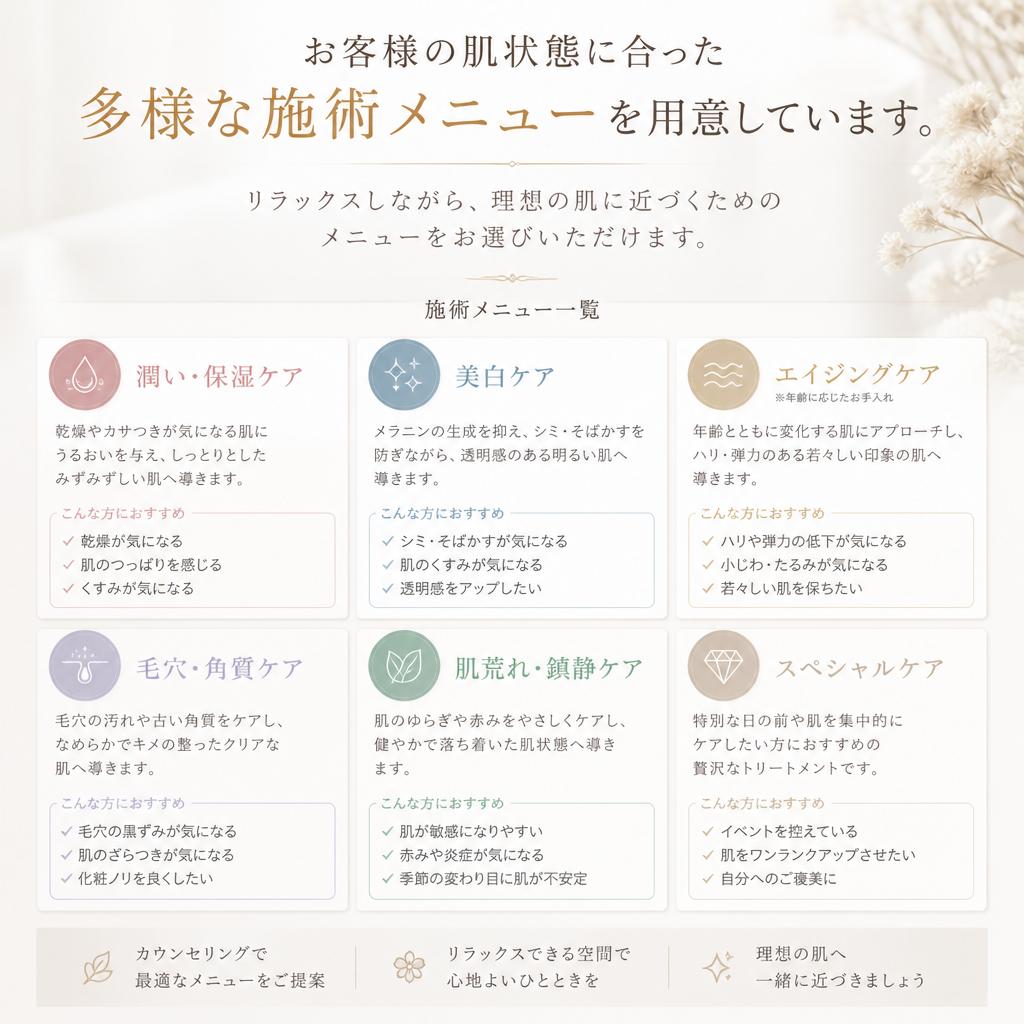 施術メニューのご紹介