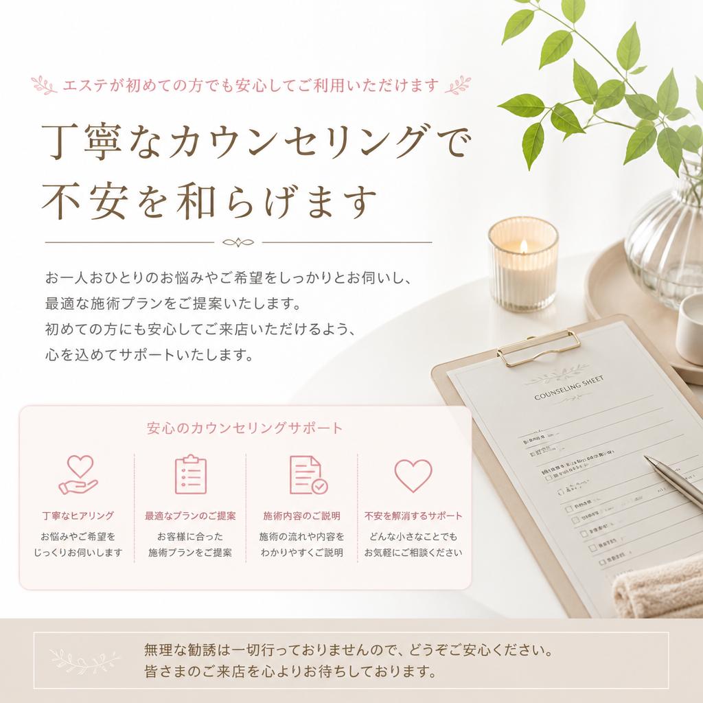 初めてのエステも安心！